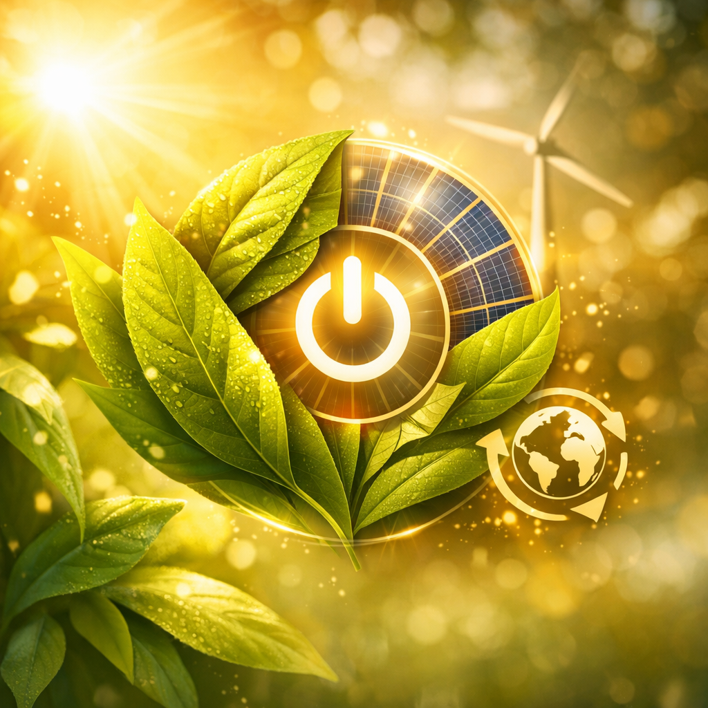 Eco-friendly solar energy concept